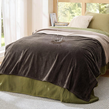 Waterproof Blanket Soft Flannel Fleece Couch Cover,50x60 Grey