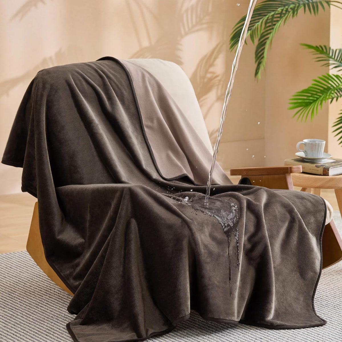 Waterproof Blanket Soft Flannel Fleece Couch Cover,50x60 Grey