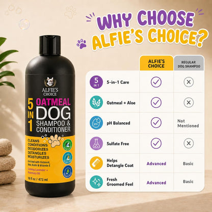Oatmeal Dog Shampoo and Conditioner for Itchy Skin Relief 16 fl oz