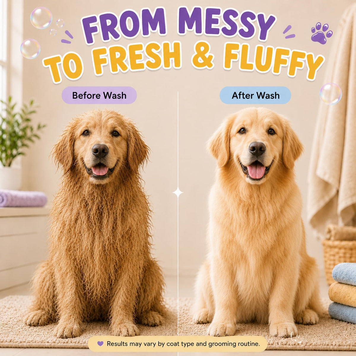 Oatmeal Dog Shampoo and Conditioner for Itchy Skin Relief 16 fl oz