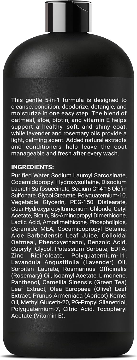 Oatmeal Dog Shampoo and Conditioner for Itchy Skin Relief 16 fl oz