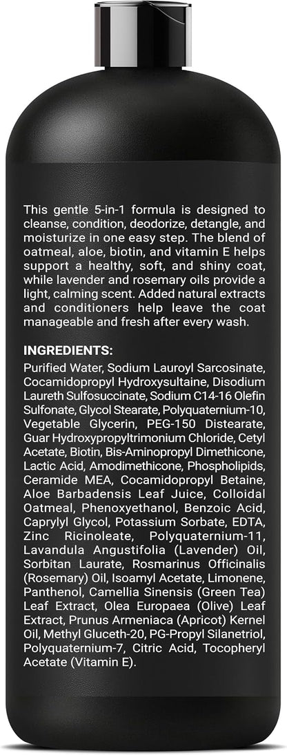 Oatmeal Dog Shampoo and Conditioner for Itchy Skin Relief 16 fl oz