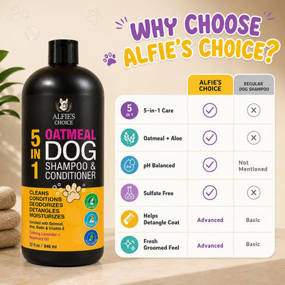 Oatmeal Dog Shampoo and Conditioner for Itchy Skin Relief 16 fl oz