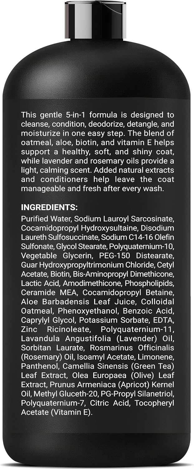 Oatmeal Dog Shampoo and Conditioner for Itchy Skin Relief 16 fl oz