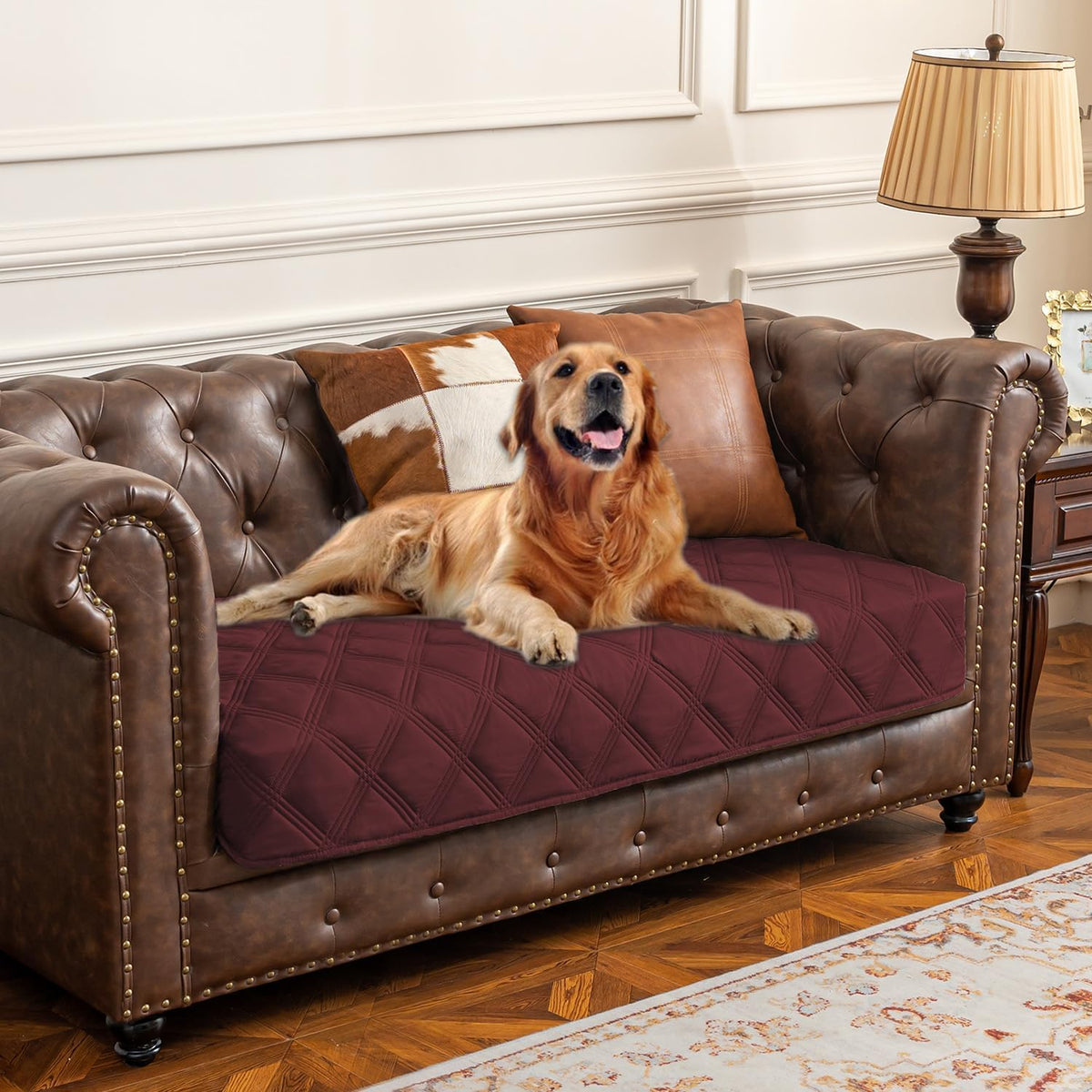 Waterproof Dog Bed Cover Pet Blanket with Anti-Slip Back for Furniture Bed Couch Sofa
