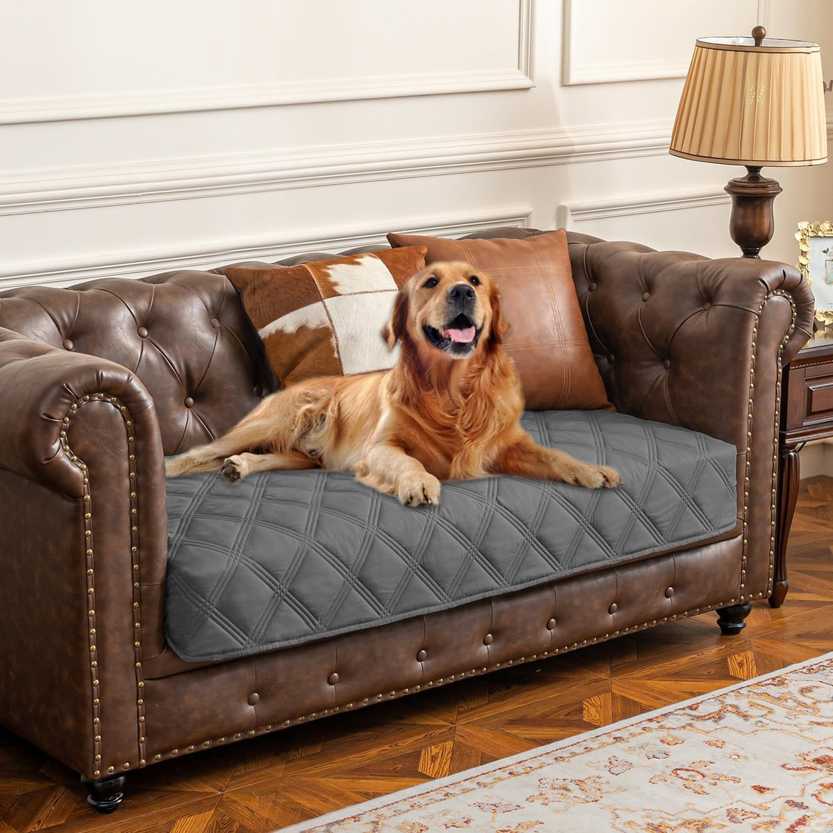 Waterproof Dog Bed Cover Pet Blanket with Anti-Slip Back for Furniture Bed Couch Sofa