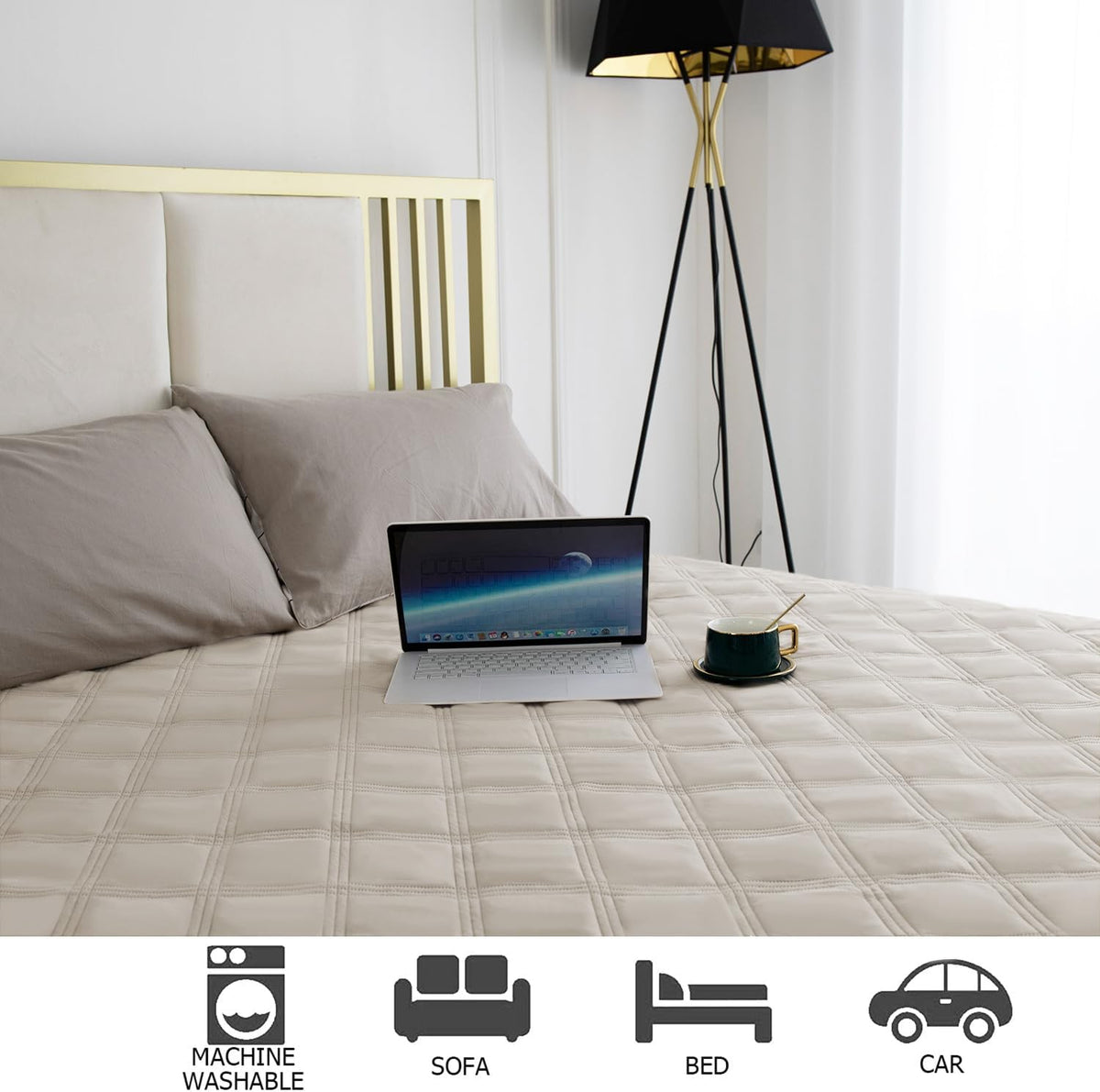 Waterproof Dog Bed Cover Pet Blanket with Anti-Slip Back for Furniture Bed Couch Sofa