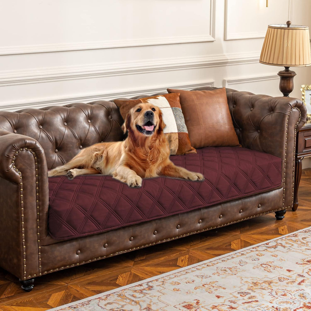 Waterproof Dog Bed Cover Pet Blanket with Anti-Slip Back for Furniture Bed Couch Sofa