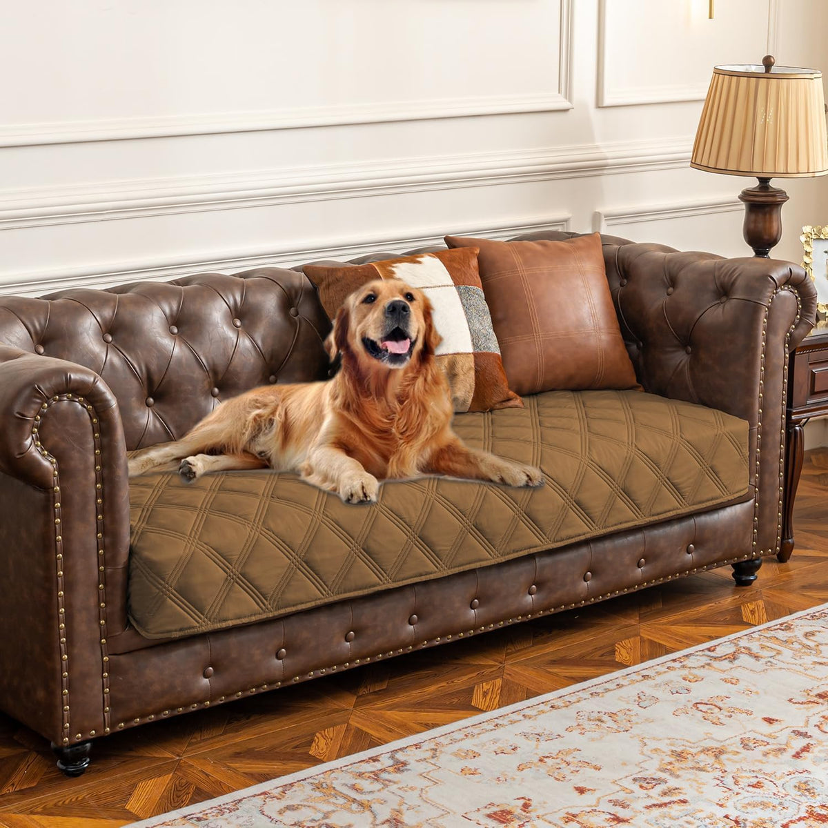 Waterproof Dog Bed Cover Pet Blanket with Anti-Slip Back for Furniture Bed Couch Sofa