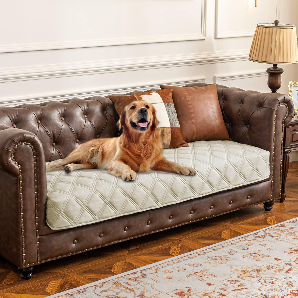 Waterproof Dog Bed Cover Pet Blanket with Anti-Slip Back for Furniture Bed Couch Sofa