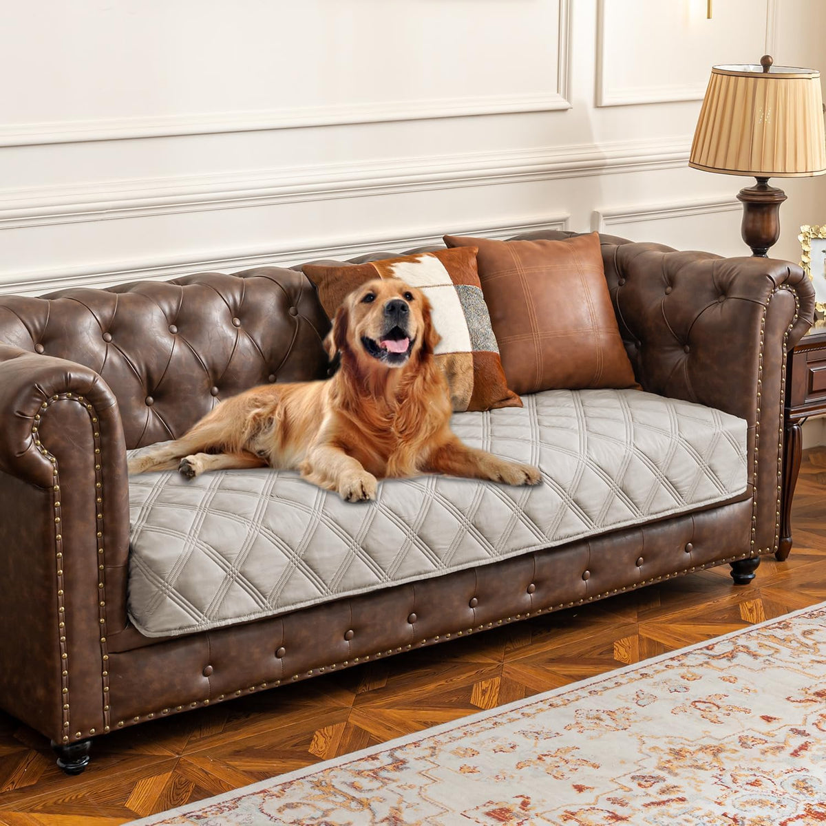 Waterproof Dog Bed Cover Pet Blanket with Anti-Slip Back for Furniture Bed Couch Sofa