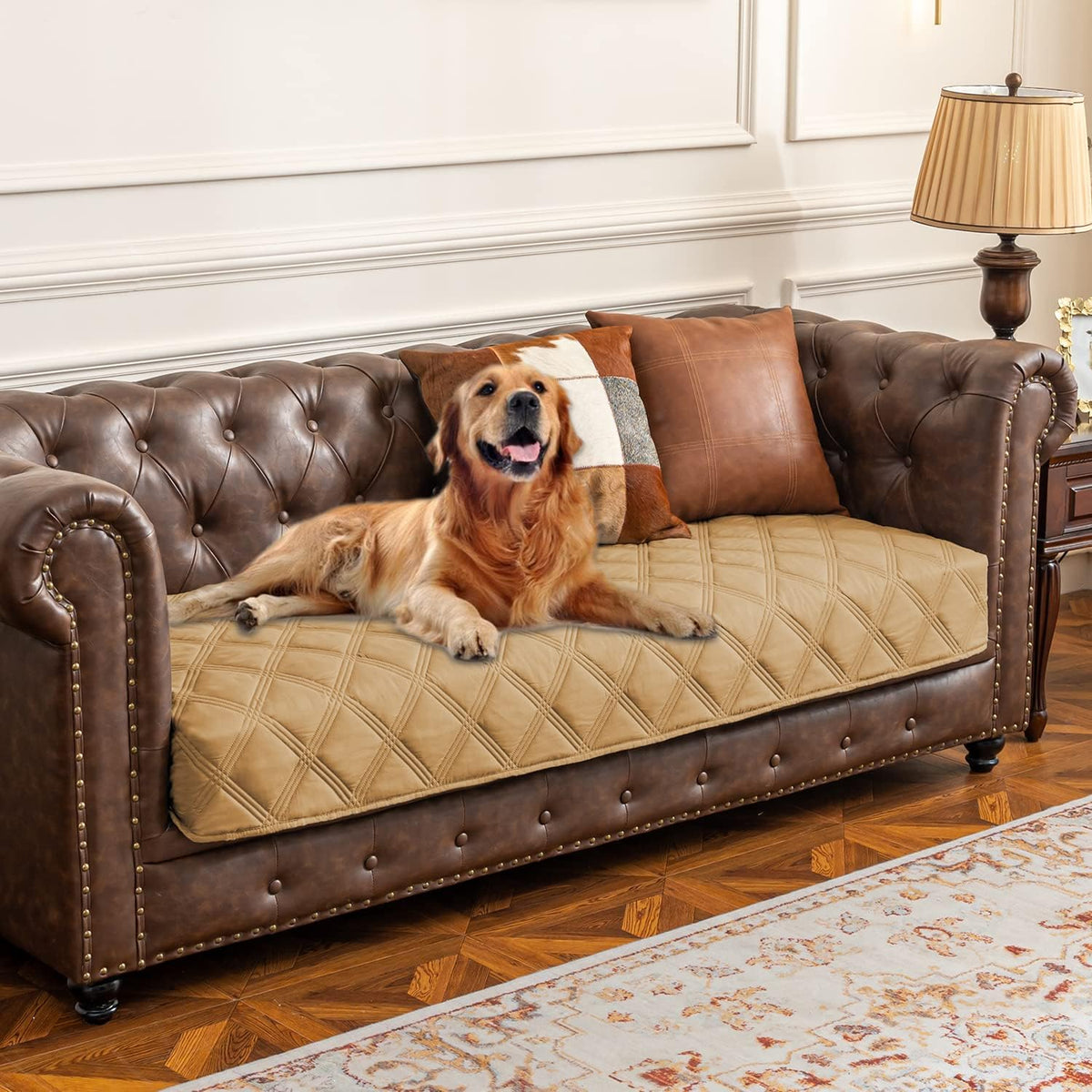 Waterproof Dog Bed Cover Pet Blanket with Anti-Slip Back for Furniture Bed Couch Sofa