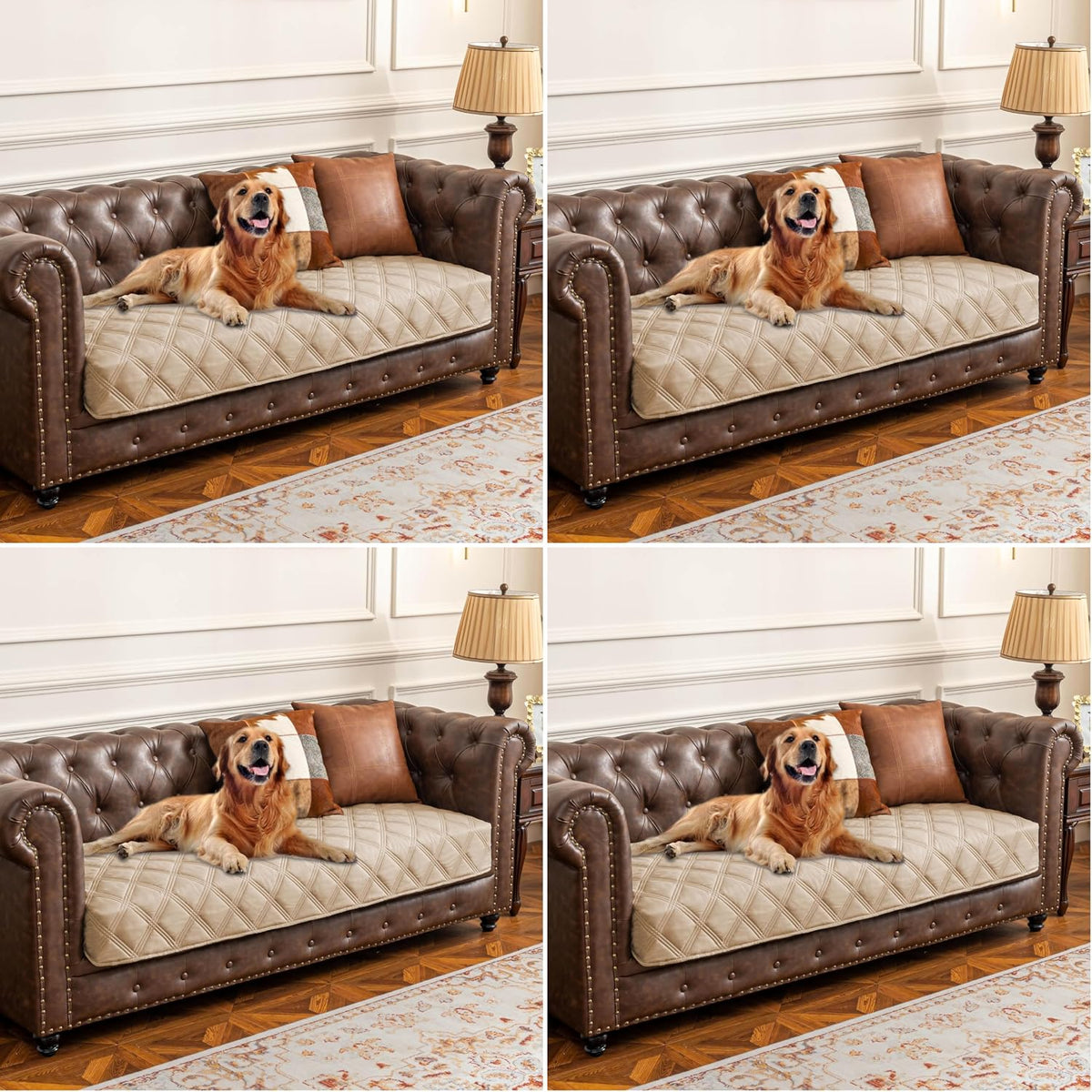 Waterproof Dog Bed Cover Pet Blanket with Anti-Slip Back for Furniture Bed Couch Sofa