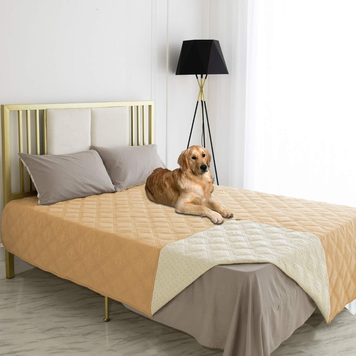 Waterproof Dog Bed Cover Pet Blanket with Anti-Slip Back for Furniture Bed Couch Sofa