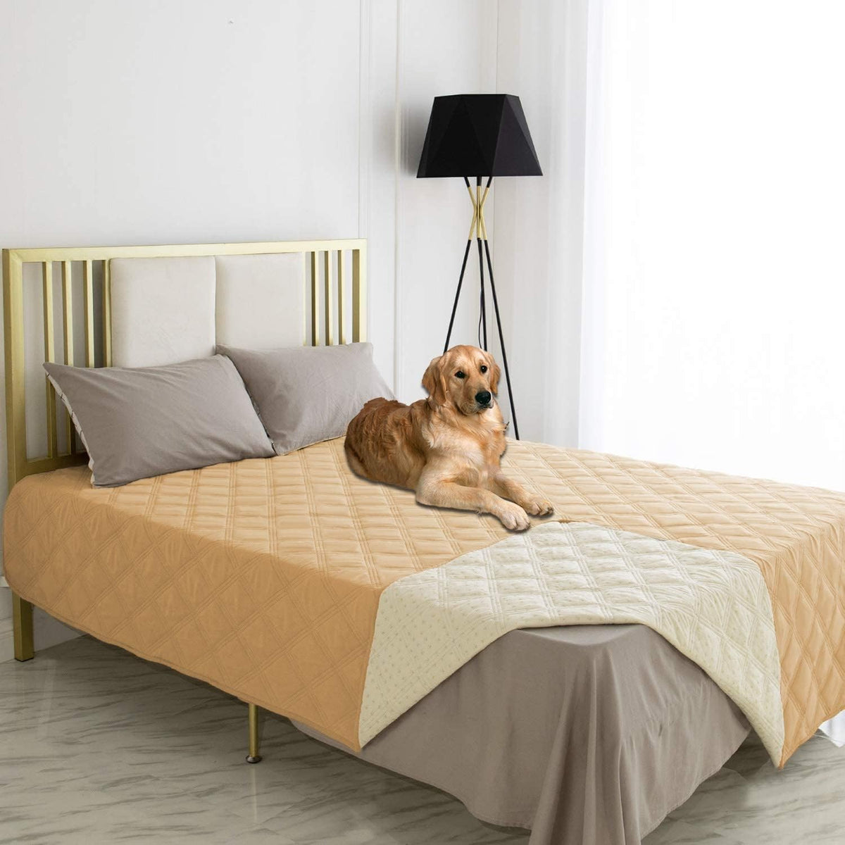 Waterproof Dog Bed Cover Pet Blanket with Anti-Slip Back for Furniture Bed Couch Sofa