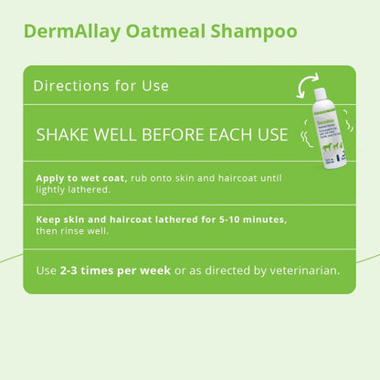 Oatmeal Shampoo for Dogs, Cats and Horses, 12 Fl Oz
