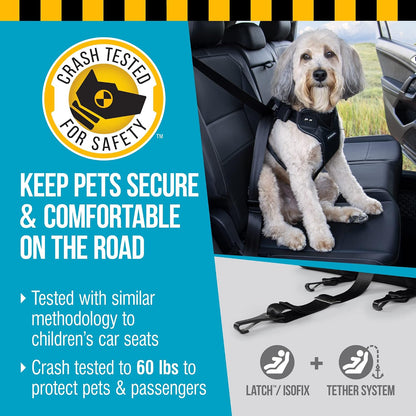 Crash-Tested Multipurpose Seatbelt Dog Harness - Black, Large
