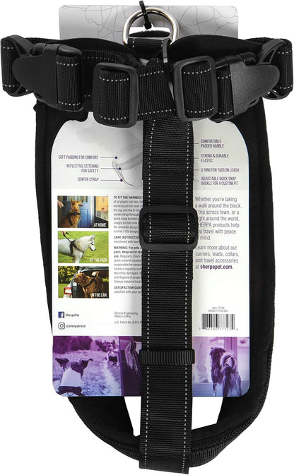 Crash-Tested Multipurpose Seatbelt Dog Harness - Black, Large