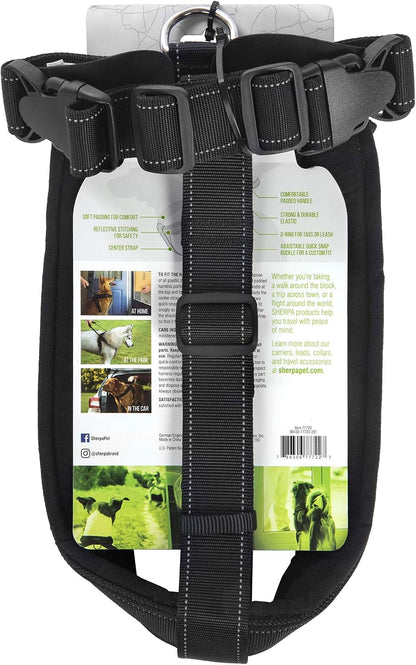 Crash-Tested Multipurpose Seatbelt Dog Harness - Black, Large