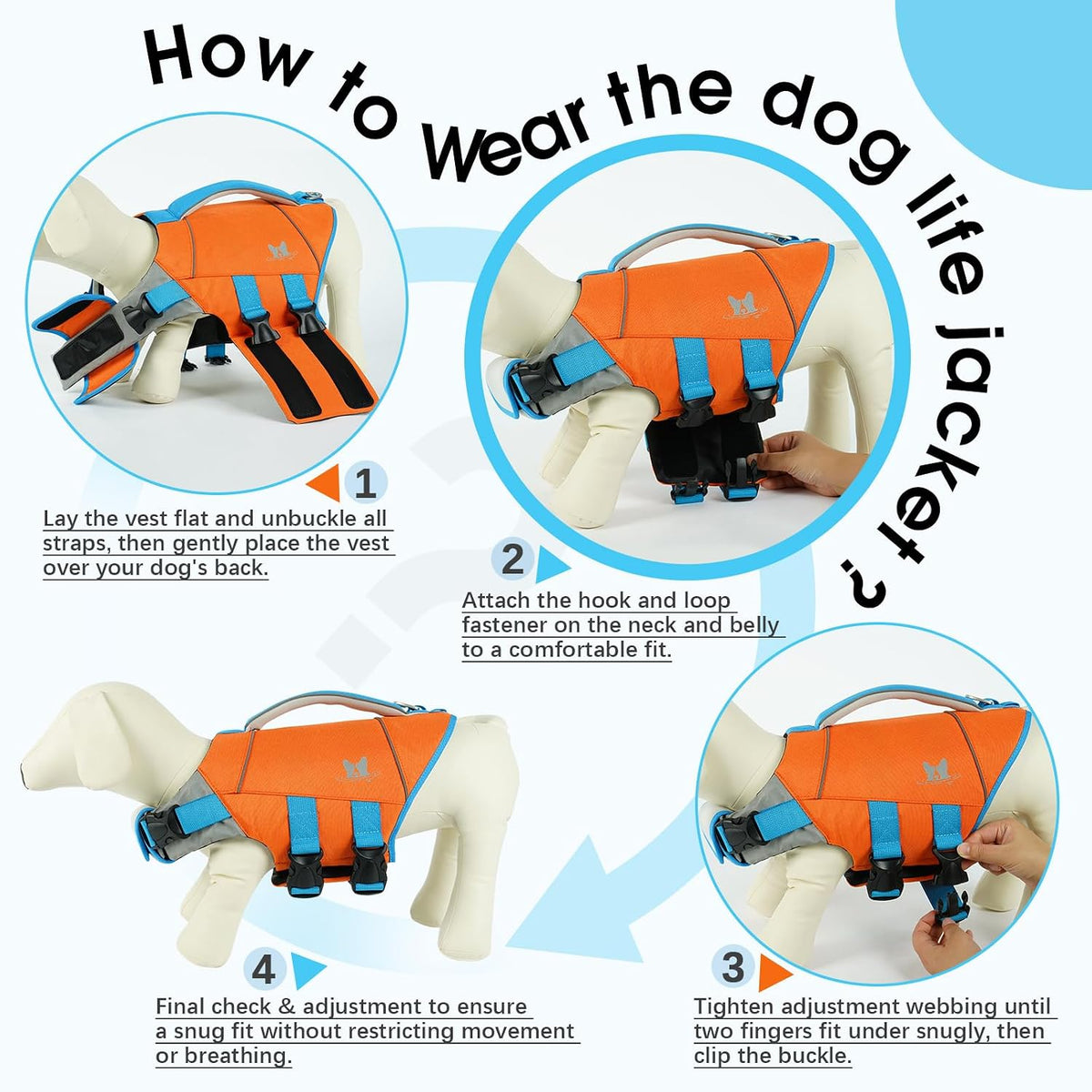 Medium Dog Life Jacket High Flotation, Ripstop Reflective Dog Life Vest for Swimming Boating, Safety Lifesaver with Rescue Handle & Buoyancy, Adjustable Swimming Vest for Medium Dogs,Rose,M