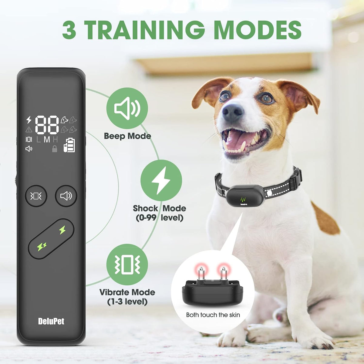 Dog Shock Collar, Electric Dog Training Collar with Remote & 4-Channels