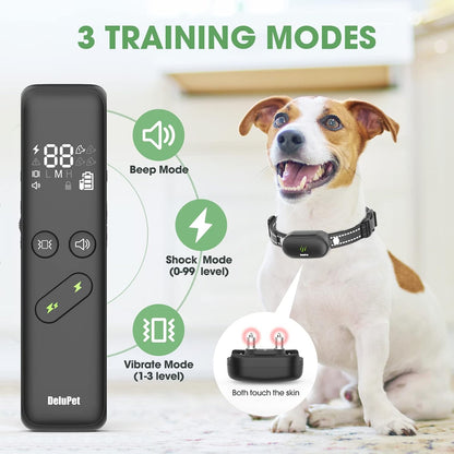 Dog Shock Collar, Electric Dog Training Collar with Remote & 4-Channels