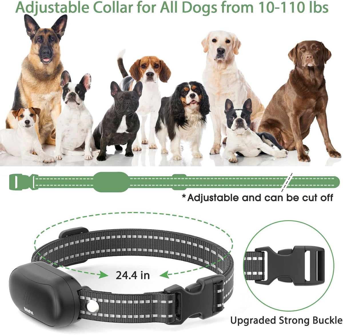 Dog Shock Collar, Electric Dog Training Collar with Remote & 4-Channels