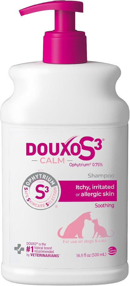 S3 Calm Dog Shampoo for Itchy Skin Relief, Dog Shampoo for Allergies and Itching, Soothes Itchy, Irritated or Allergic Skin For Dogs and Cats, 6.7 fl oz