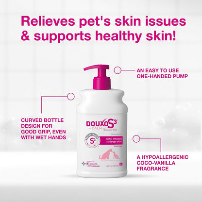 S3 Calm Dog Shampoo for Itchy Skin Relief, Dog Shampoo for Allergies and Itching, Soothes Itchy, Irritated or Allergic Skin For Dogs and Cats, 6.7 fl oz