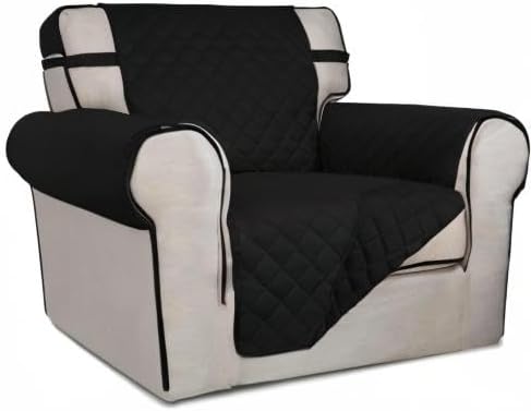 Reversible Quilted Sofa Cover Dog Couch Covers for Sofa, 66 in | Gray/Light Gray, Water Resistant Couch Protector, Washable Pet Couch Cover with Non Slip and Elastic Straps For Kids - Colors B