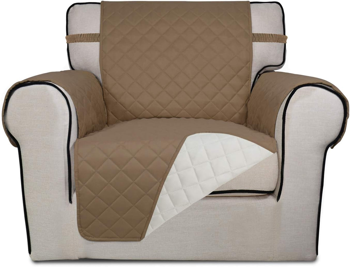 Reversible Quilted Sofa Cover Dog Couch Covers for Sofa, 66 in | Gray/Light Gray, Water Resistant Couch Protector, Washable Pet Couch Cover with Non Slip and Elastic Straps For Kids - Colors B
