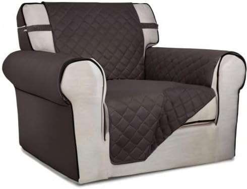 Reversible Quilted Sofa Cover Dog Couch Covers for Sofa, 66 in | Gray/Light Gray, Water Resistant Couch Protector, Washable Pet Couch Cover with Non Slip and Elastic Straps For Kids - Colors B