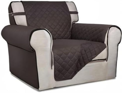 Reversible Quilted Sofa Cover Dog Couch Covers for Sofa, 66 in | Gray/Light Gray, Water Resistant Couch Protector, Washable Pet Couch Cover with Non Slip and Elastic Straps For Kids - Colors B
