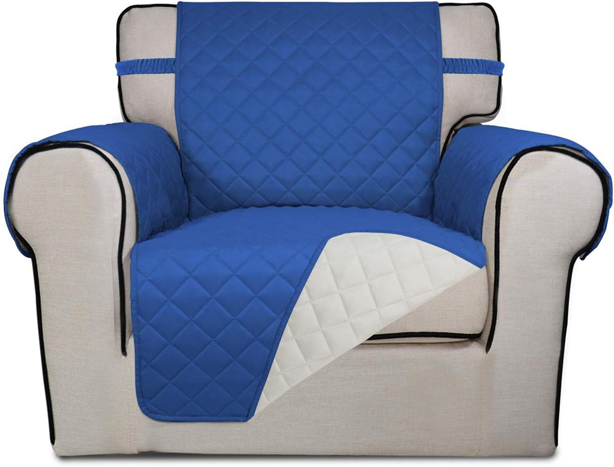 Reversible Quilted Sofa Cover Dog Couch Covers for Sofa, 66 in | Gray/Light Gray, Water Resistant Couch Protector, Washable Pet Couch Cover with Non Slip and Elastic Straps For Kids - Colors B