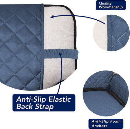 Reversible Quilted Sofa Cover Dog Couch Covers for Sofa, 66 in | Gray/Light Gray, Water Resistant Couch Protector, Washable Pet Couch Cover with Non Slip and Elastic Straps For Kids - Colors B