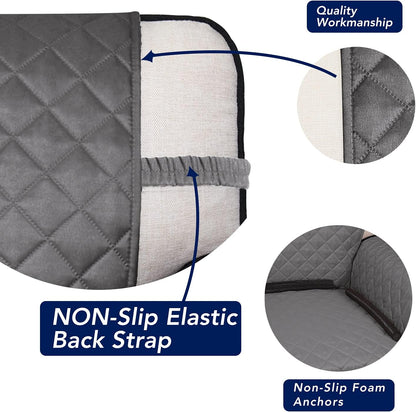 Reversible Quilted Sofa Cover Dog Couch Covers for Sofa, 66 in | Gray/Light Gray, Water Resistant Couch Protector, Washable Pet Couch Cover with Non Slip and Elastic Straps For Kids - Colors B