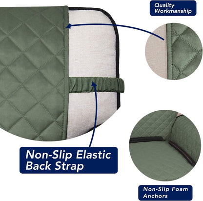 Reversible Quilted Sofa Cover Dog Couch Covers for Sofa, 66 in | Gray/Light Gray, Water Resistant Couch Protector, Washable Pet Couch Cover with Non Slip and Elastic Straps For Kids - Colors B
