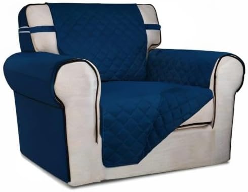 Reversible Quilted Sofa Cover Dog Couch Covers for Sofa, 66 in | Gray/Light Gray, Water Resistant Couch Protector, Washable Pet Couch Cover with Non Slip and Elastic Straps For Kids - Colors B