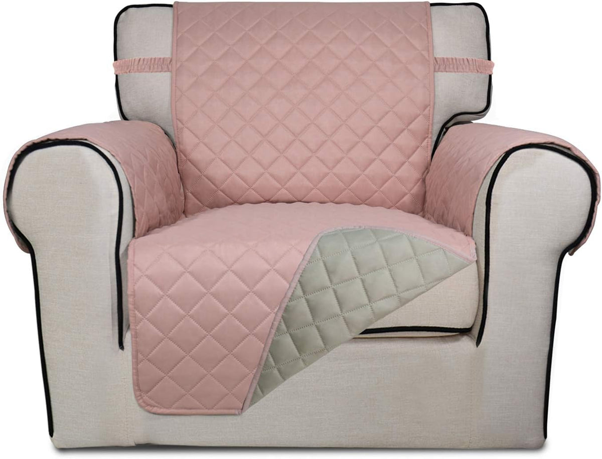 Reversible Quilted Sofa Cover Dog Couch Covers for Sofa, 66 in | Gray/Light Gray, Water Resistant Couch Protector, Washable Pet Couch Cover with Non Slip and Elastic Straps For Kids - Colors B