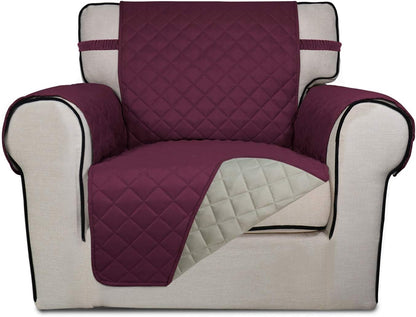Reversible Quilted Sofa Cover Dog Couch Covers for Sofa, 66 in | Gray/Light Gray, Water Resistant Couch Protector, Washable Pet Couch Cover with Non Slip and Elastic Straps For Kids - Colors B