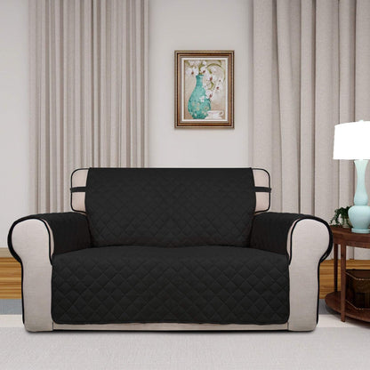Reversible Quilted Sofa Cover Dog Couch Covers for Sofa, 66 in | Gray/Light Gray, Water Resistant Couch Protector, Washable Pet Couch Cover with Non Slip and Elastic Straps For Kids - Colors B