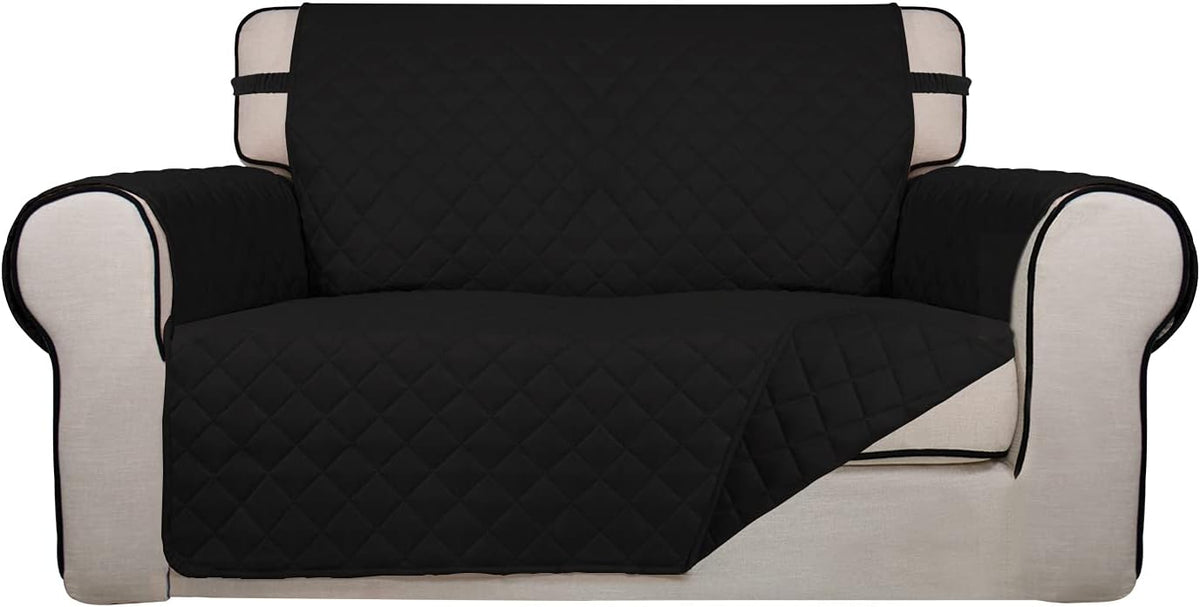 Reversible Quilted Sofa Cover Dog Couch Covers for Sofa, 66 in | Gray/Light Gray, Water Resistant Couch Protector, Washable Pet Couch Cover with Non Slip and Elastic Straps For Kids - Colors B