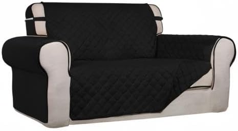 Reversible Quilted Sofa Cover Dog Couch Covers for Sofa, 66 in | Gray/Light Gray, Water Resistant Couch Protector, Washable Pet Couch Cover with Non Slip and Elastic Straps For Kids - Colors B