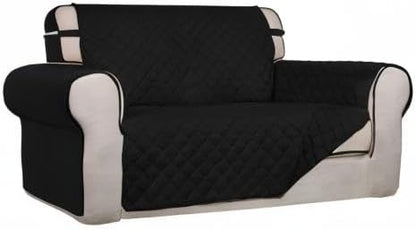 Reversible Quilted Sofa Cover Dog Couch Covers for Sofa, 66 in | Gray/Light Gray, Water Resistant Couch Protector, Washable Pet Couch Cover with Non Slip and Elastic Straps For Kids - Colors B