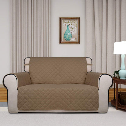 Reversible Quilted Sofa Cover Dog Couch Covers for Sofa, 66 in | Gray/Light Gray, Water Resistant Couch Protector, Washable Pet Couch Cover with Non Slip and Elastic Straps For Kids - Colors B