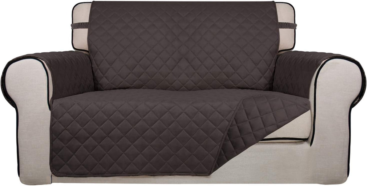 Reversible Quilted Sofa Cover Dog Couch Covers for Sofa, 66 in | Gray/Light Gray, Water Resistant Couch Protector, Washable Pet Couch Cover with Non Slip and Elastic Straps For Kids - Colors B