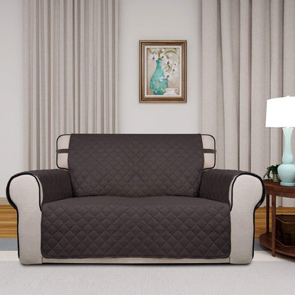 Reversible Quilted Sofa Cover Dog Couch Covers for Sofa, 66 in | Gray/Light Gray, Water Resistant Couch Protector, Washable Pet Couch Cover with Non Slip and Elastic Straps For Kids - Colors B