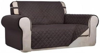 Reversible Quilted Sofa Cover Dog Couch Covers for Sofa, 66 in | Gray/Light Gray, Water Resistant Couch Protector, Washable Pet Couch Cover with Non Slip and Elastic Straps For Kids - Colors B