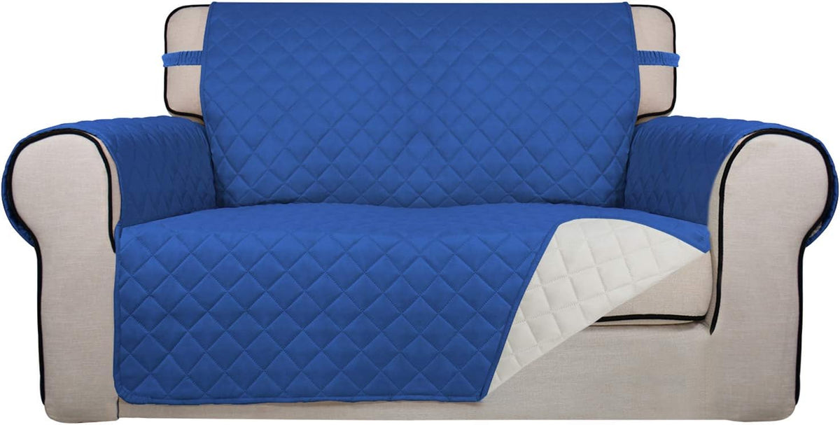 Reversible Quilted Sofa Cover Dog Couch Covers for Sofa, 66 in | Gray/Light Gray, Water Resistant Couch Protector, Washable Pet Couch Cover with Non Slip and Elastic Straps For Kids - Colors B