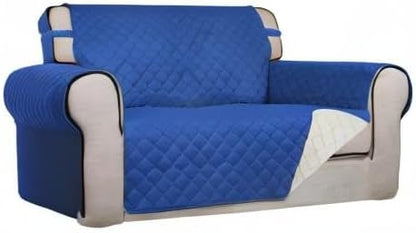 Reversible Quilted Sofa Cover Dog Couch Covers for Sofa, 66 in | Gray/Light Gray, Water Resistant Couch Protector, Washable Pet Couch Cover with Non Slip and Elastic Straps For Kids - Colors B